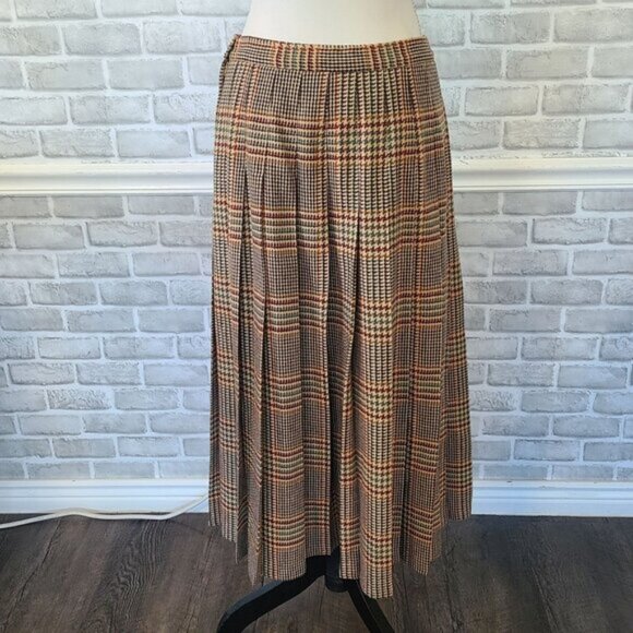 Vintage Pendleton Wool Pleated Skirt Tartan Plaid Acadamia Preppy Gilmore 12 - Picture 2 of 8